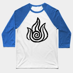 Fire black symbol Baseball T-Shirt